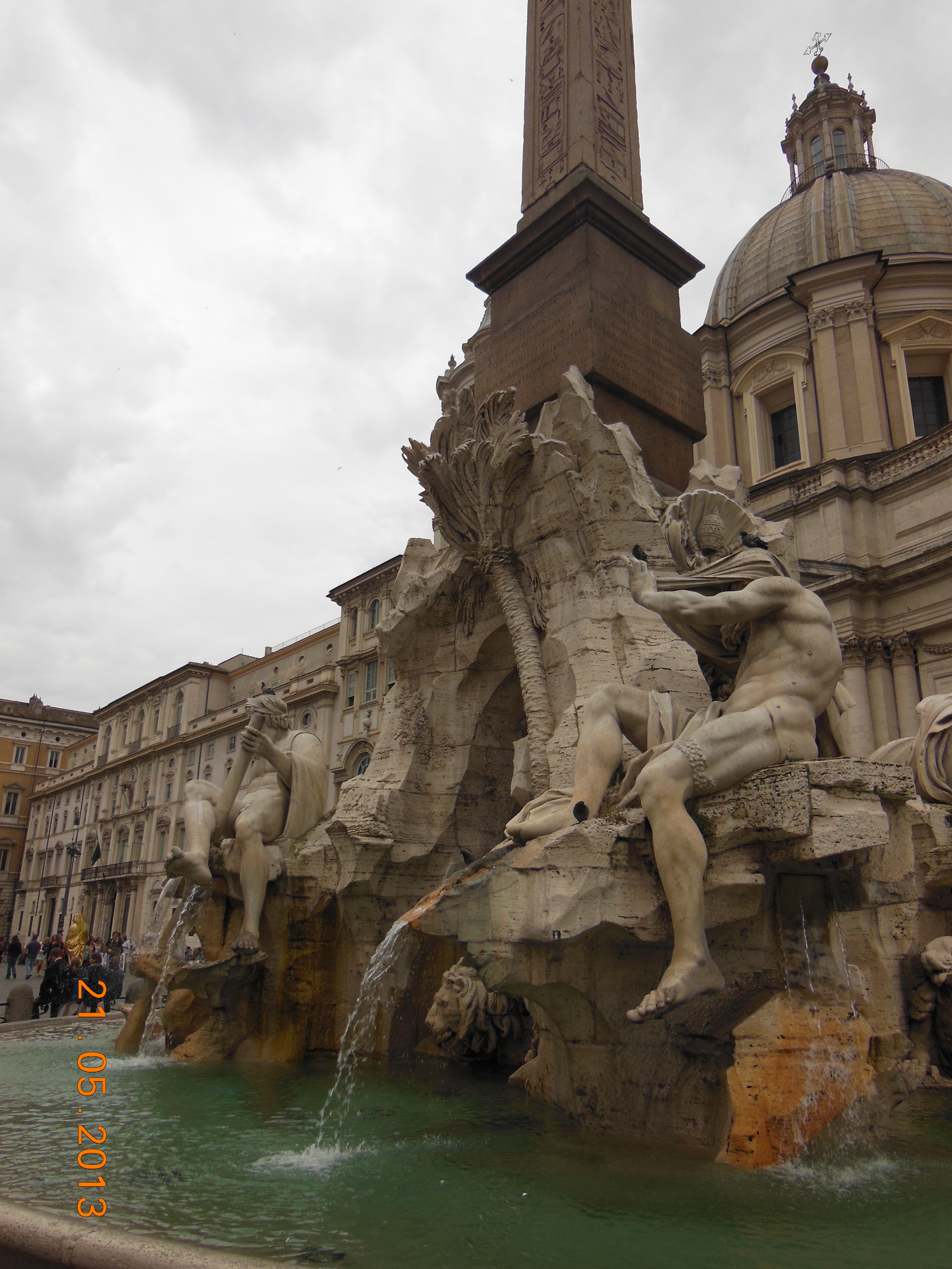 De Fontana dei quattro fiumi op het piazza Navona